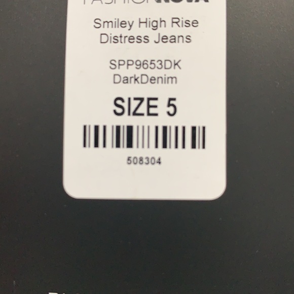 Fashion Nova Smiley High Rise Distress Jeans - Picture 6 of 6